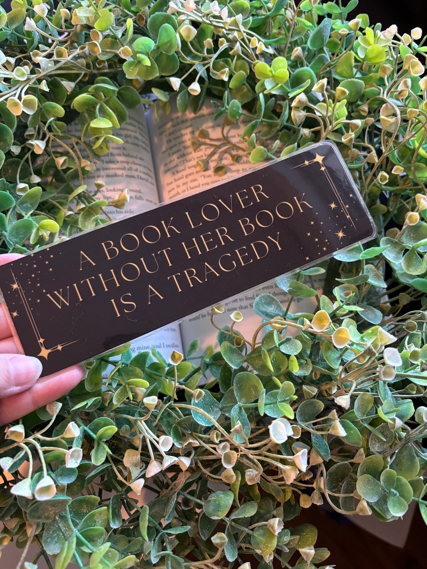 A girl without her book is a tragedy | Bookish | Bookmark